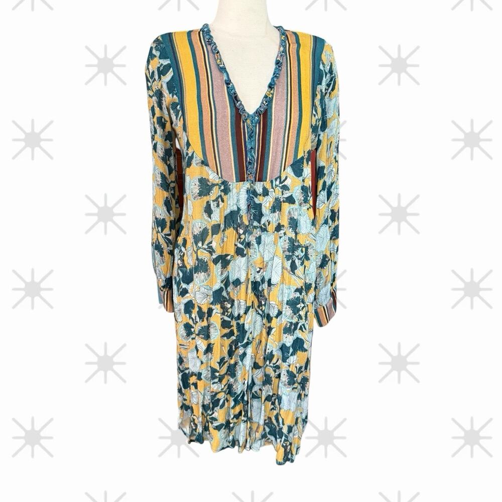Anthropologie Blank London Lucia Tunic Blouse Dress Sz‎ M Layering Boho Festival